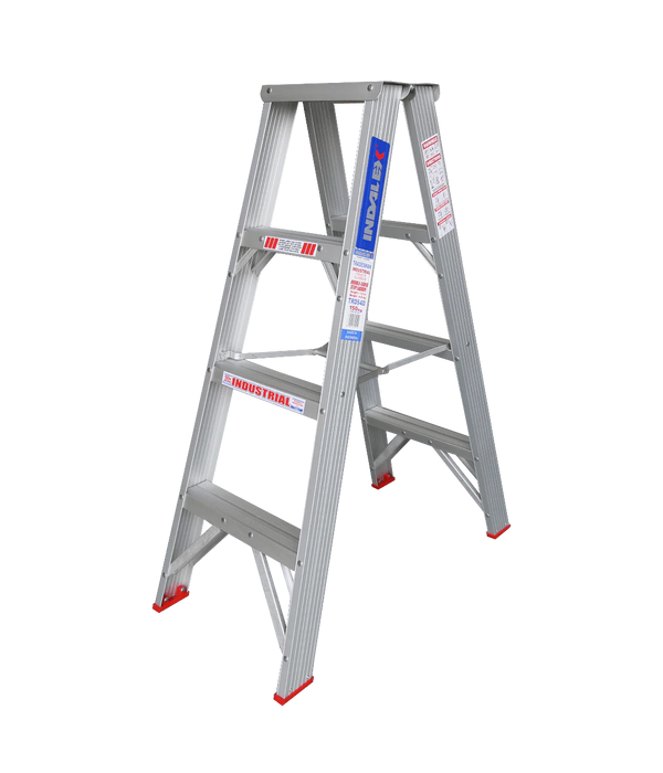 INDALEX Tradesman Aluminium Double Sided Step Ladder 4FT 1.2M