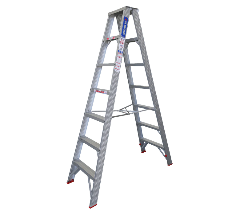 INDALEX Tradesman Aluminium Double Sided Step Ladder 7FT 2.1M