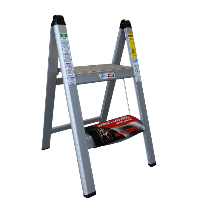 INDALEX Aluminium Slimline Ladder 2 Steps 0.5m