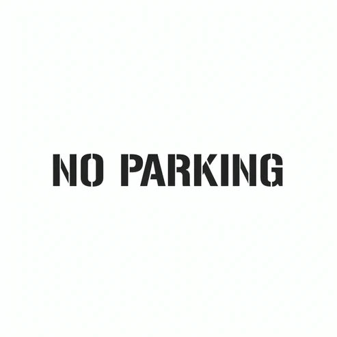 No Parking Stencil