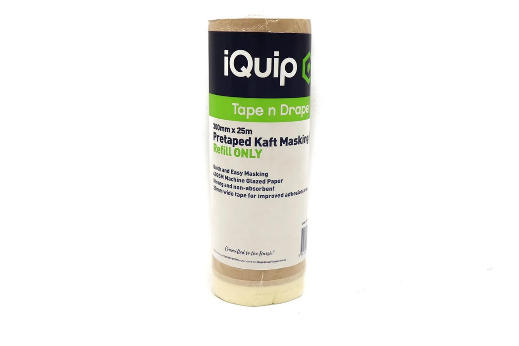 iQuip Pretaped Kraft Masking Paper Refill