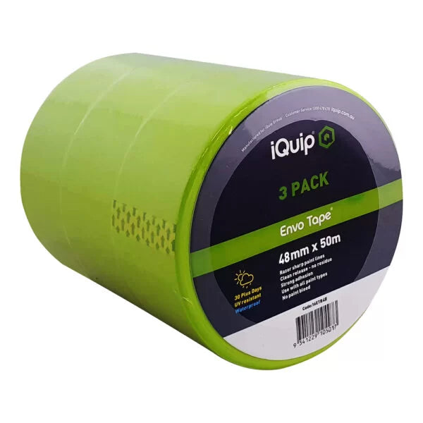 iQuip Green Envo Tape 48mm x 50m 3 pack