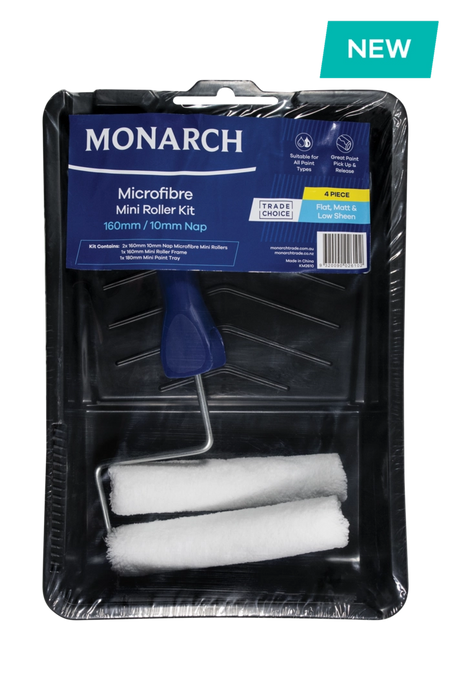 Monarch Microfibre 160mm Mini Roller Kit 10mm Nap