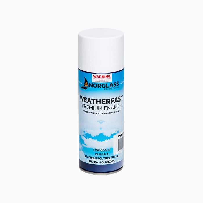 Norglass Weatherfast White Gloss Enamel Spray Can 300g