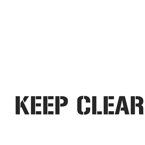 Keep Clear Stencil