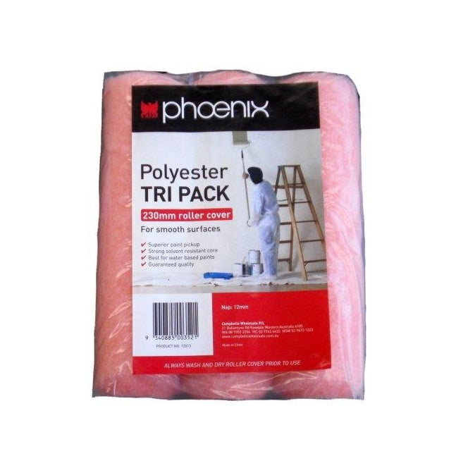 Phoenix 270mm Polyester Roller Cover Pack 3