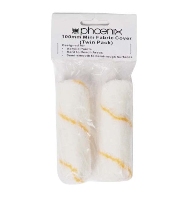 Phoenix Gold Stripe Mini Fabric Roller Cover 100mm - 2/Pack