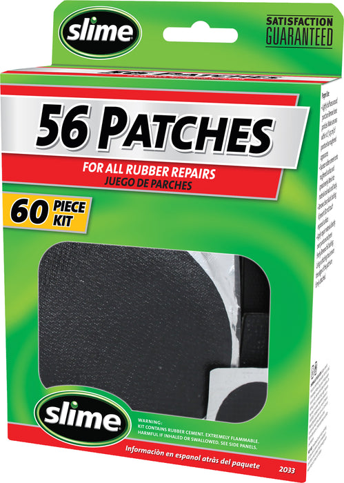 Slime 56 Patches With Rubber Cement Repair Kit