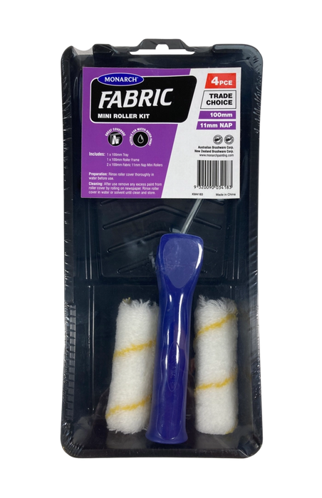 Monarch Fabric 100mm Mini Roller Kit 11mm Nap