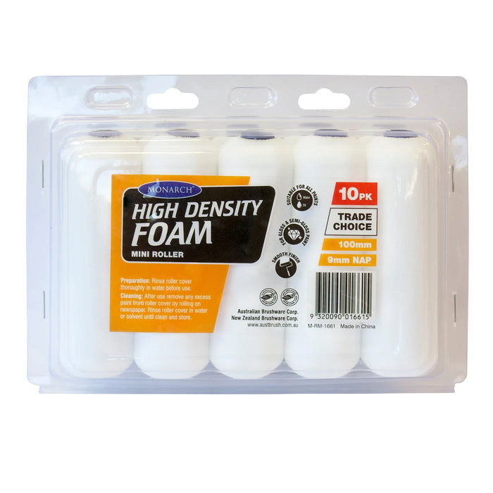 Monarch High Density Foam 9mm Mini Rollers 100mm
