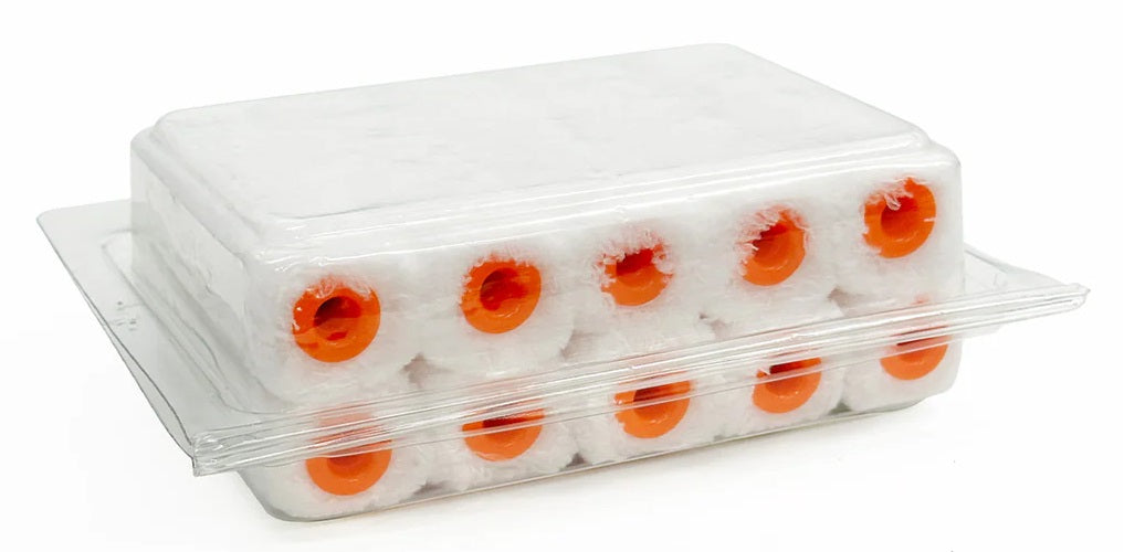 Polytech 100mm Microfibre Baby Rollers 10mm Nap 10Pack